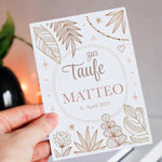 Grußkarte zur Taufe Boho Style