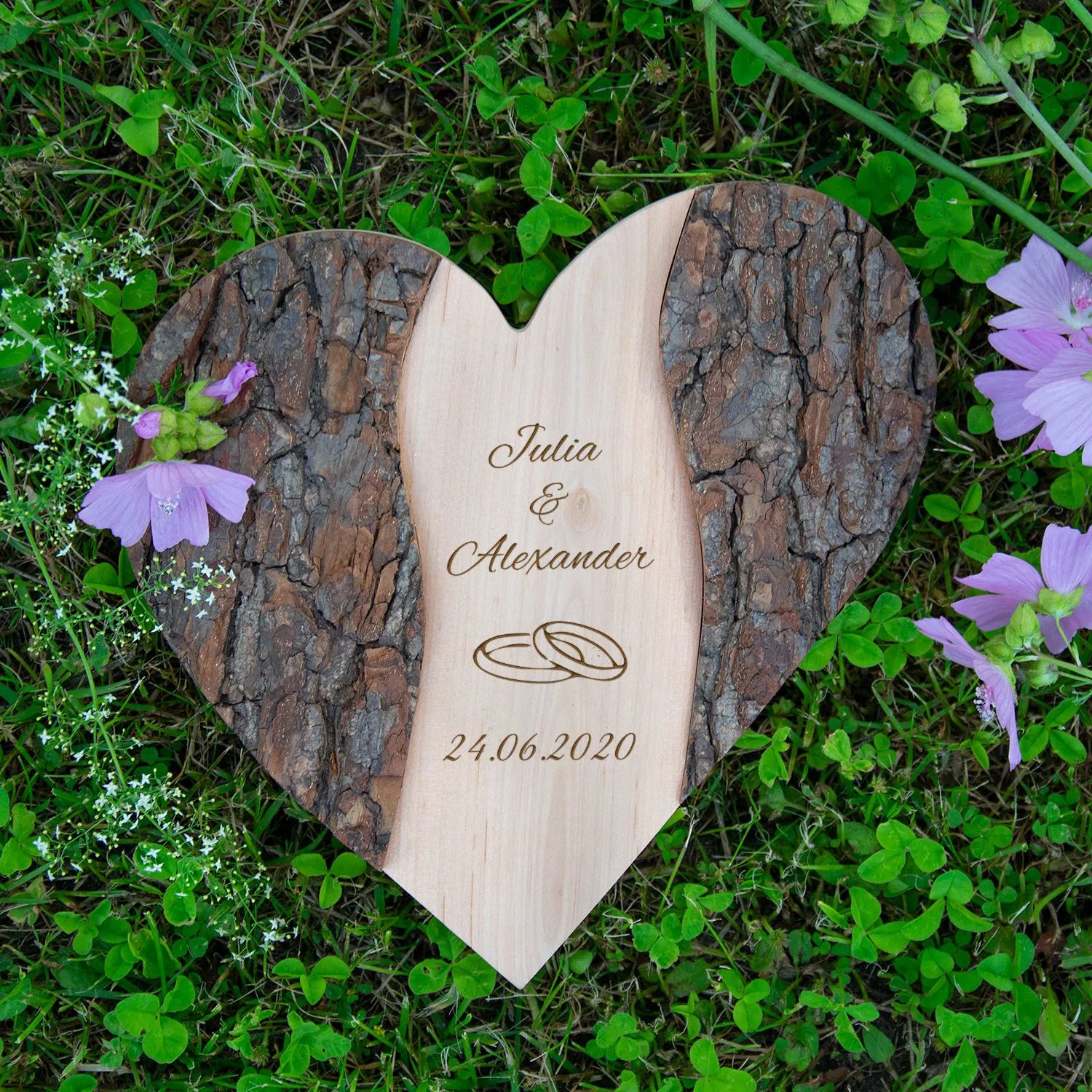 Holz Herz - zur Hochzeit