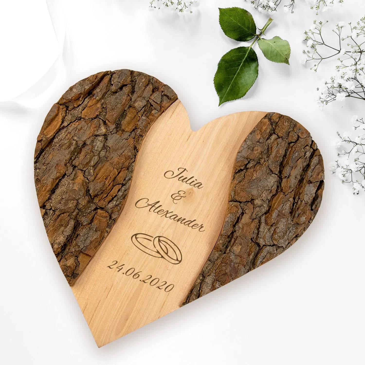 Holz Herz - zur Hochzeit