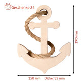 Holzanker mit Wunschtext