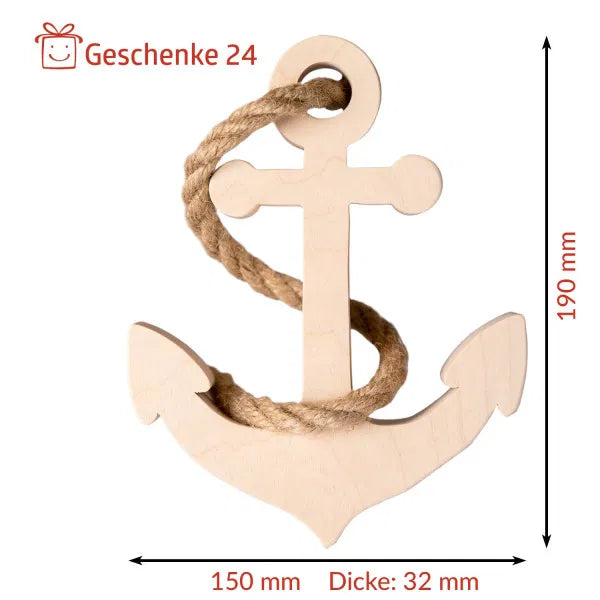 Holzanker mit Wunschtext