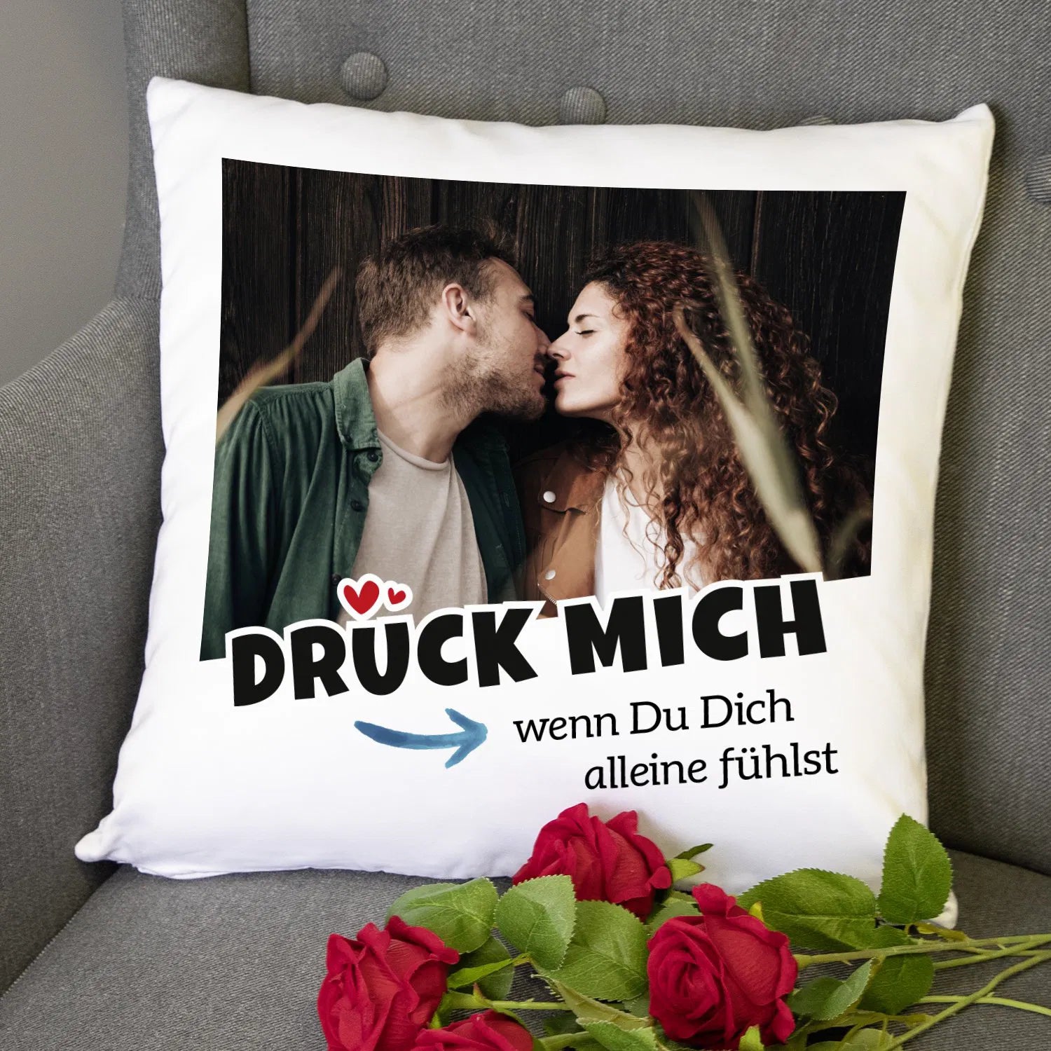 Kissen - Fotokissen - Drück mich