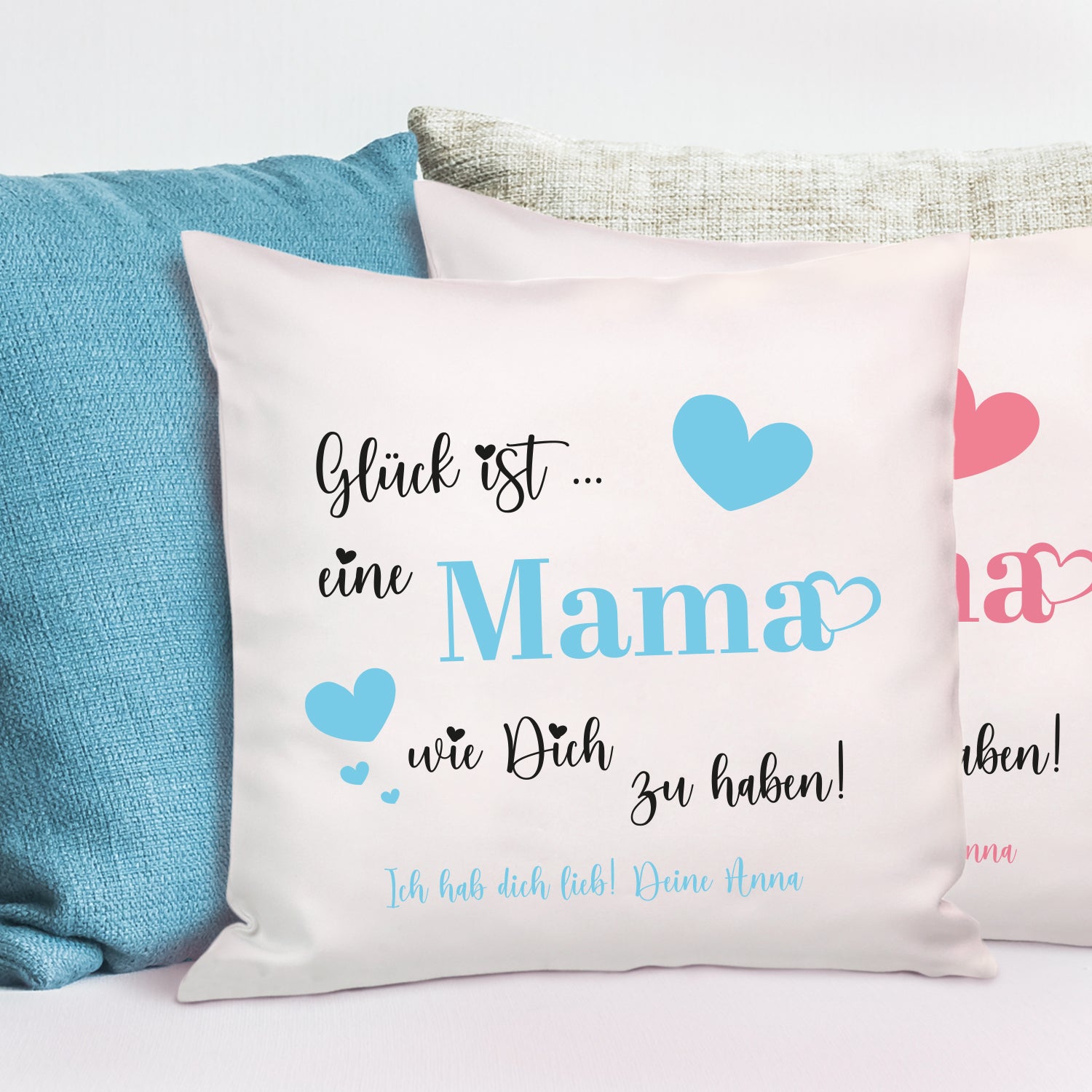 Kissen - Mama mit Herzen