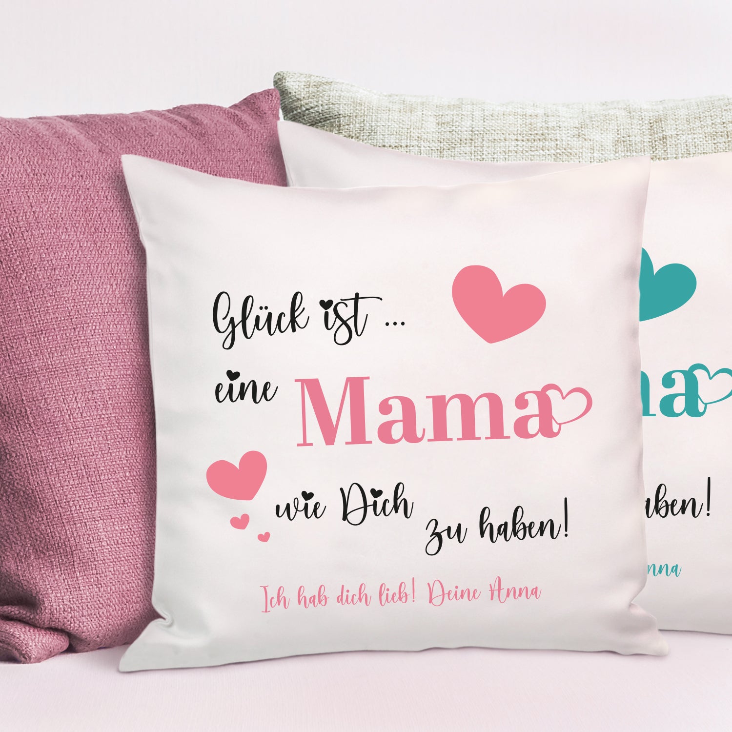 Kissen - Mama mit Herzen