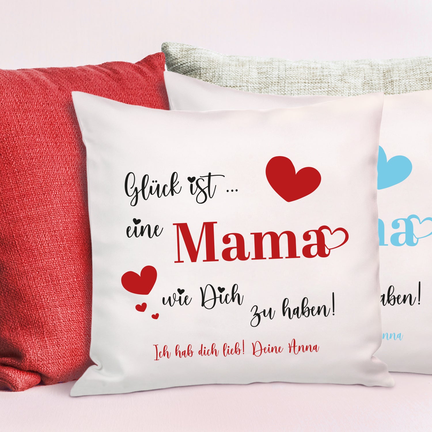 Kissen - Mama mit Herzen