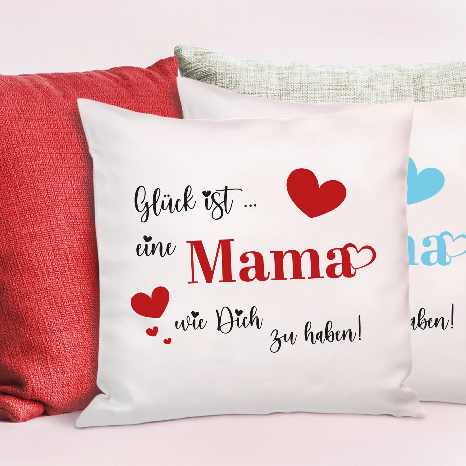 Kissen - Mama mit Herzen