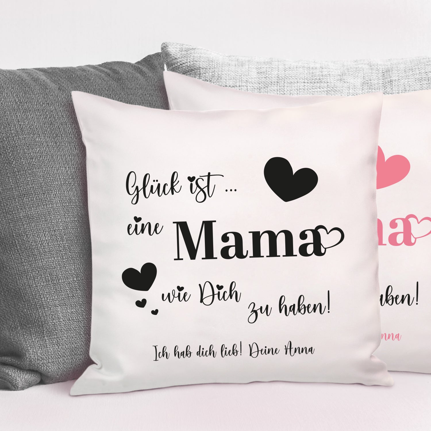 Kissen - Mama mit Herzen