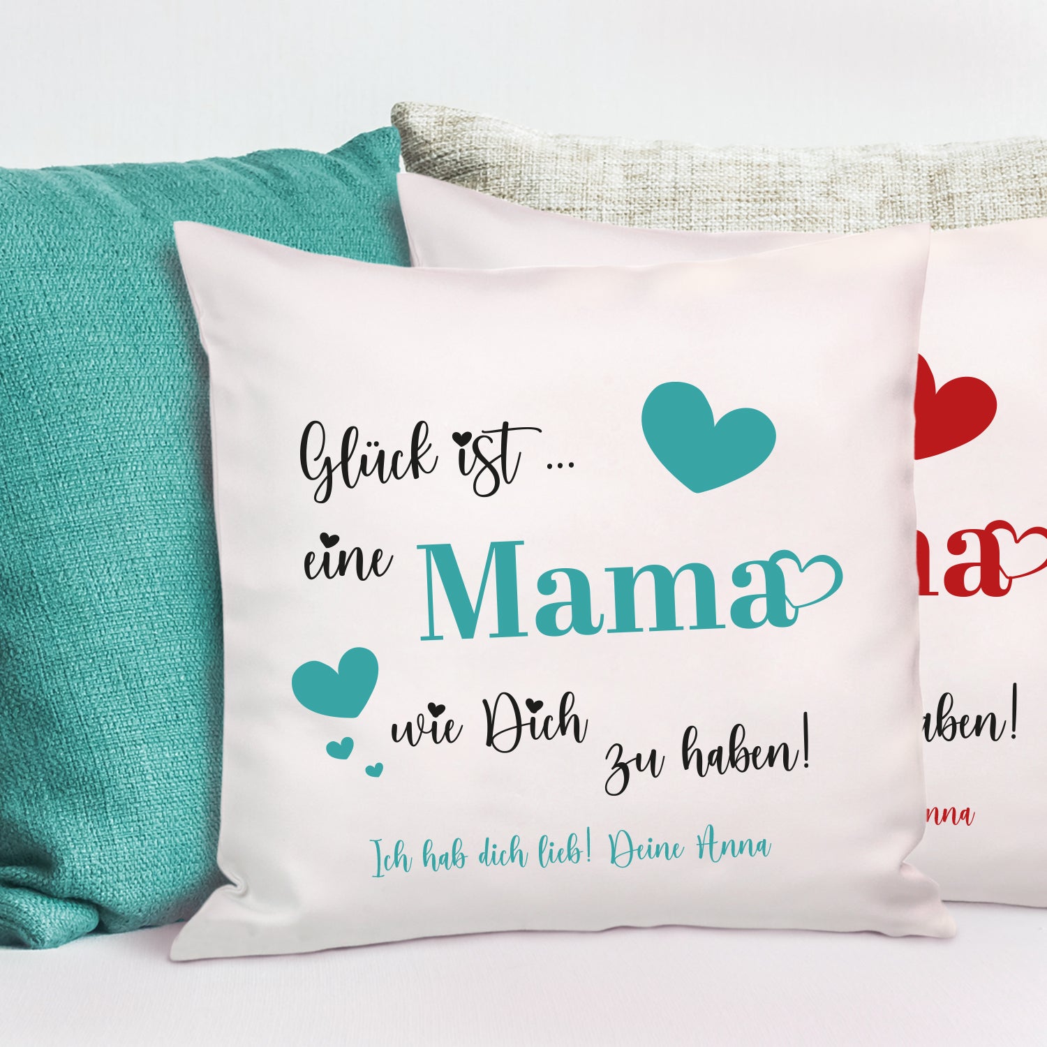 Kissen - Mama mit Herzen