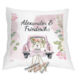 Personalisiertes Kissen Hochzeitsauto für Geldscheine