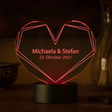 LED-Herzleuchte mit Personalisierung