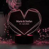 LED-Herzleuchte mit Personalisierung
