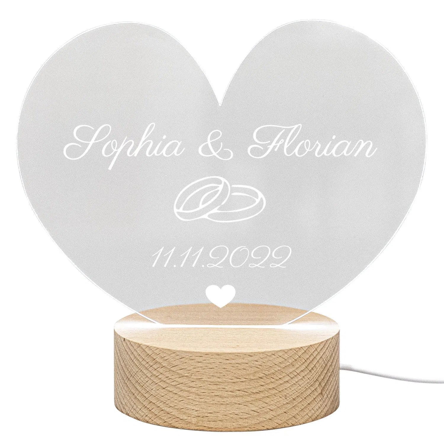 LED-Herzleuchte zur Hochzeit