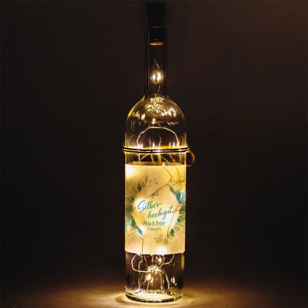 LED Flasche zur Silberhochzeit