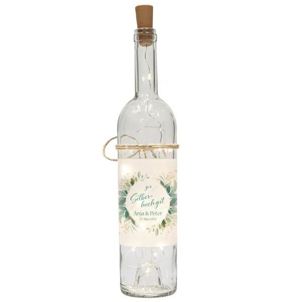 LED Flasche zur Silberhochzeit