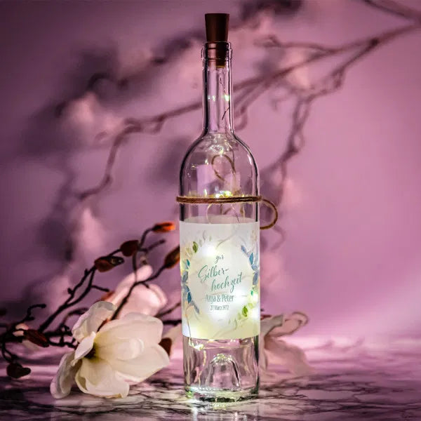 LED Flasche zur Silberhochzeit