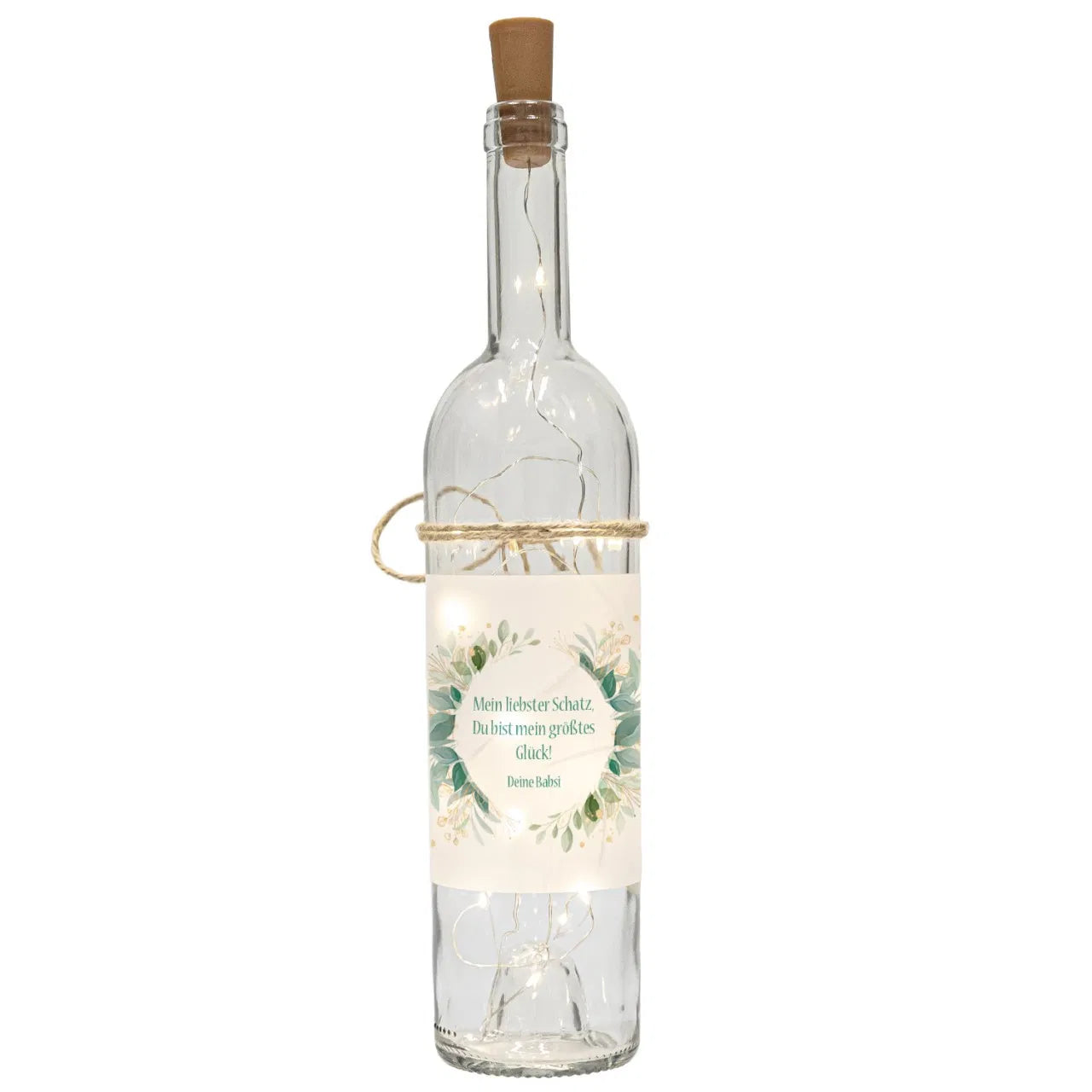LED Flasche mit Wunschtext