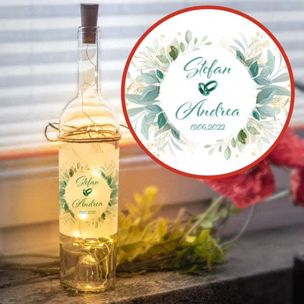 LED Flasche zur Hochzeit
