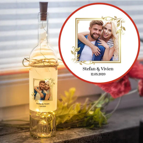 LED Flasche mit Wunschfoto