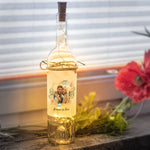 LED Flasche mit Wunschfoto Rosen