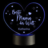 LED-Leuchte - Beste Mama mit Personalisierung