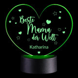 LED-Leuchte - Beste Mama mit Personalisierung