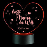 LED-Leuchte - Beste Mama mit Personalisierung