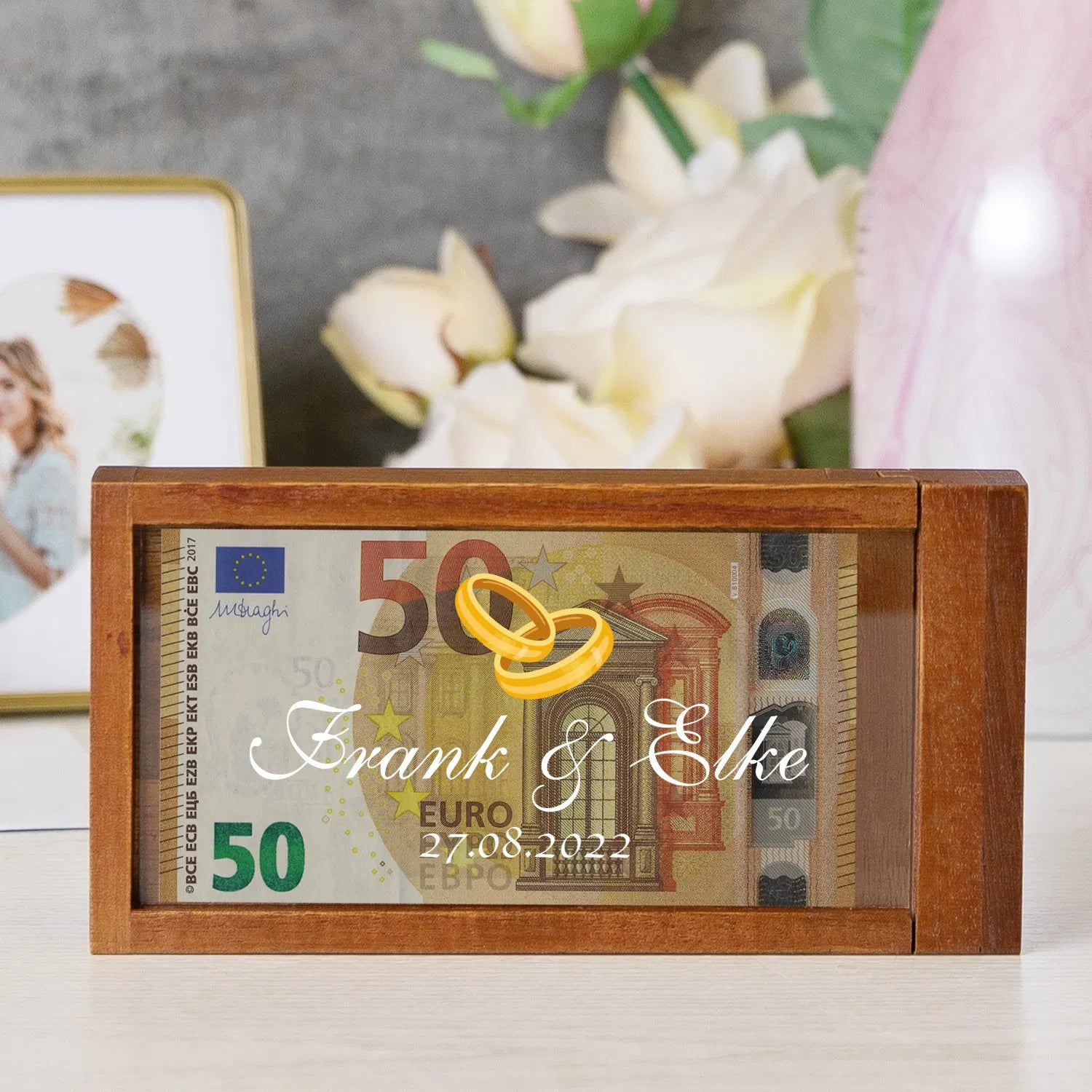 Magische Geldgeschenkebox - Hochzeit Ringe