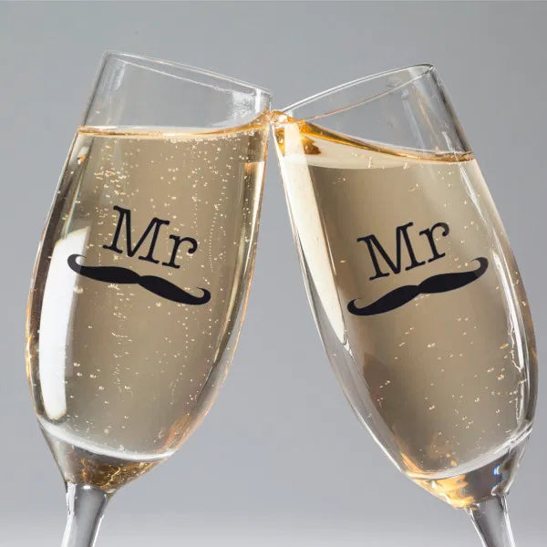 Sektglas-Set Hipster Mr&Mrs Mr & Mr