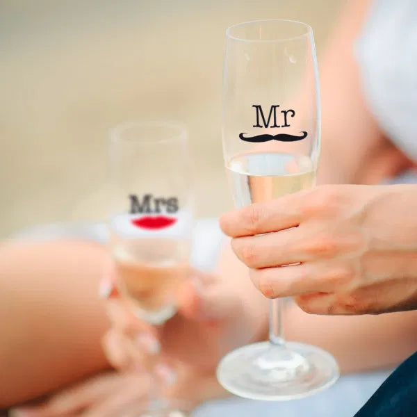 Sektglas-Set Hipster Mr&Mrs