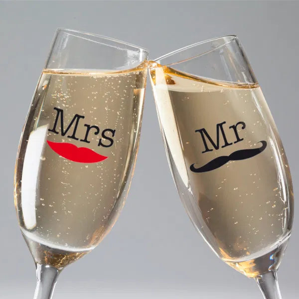 Sektglas-Set Hipster Mr&Mrs Mrs &Mr