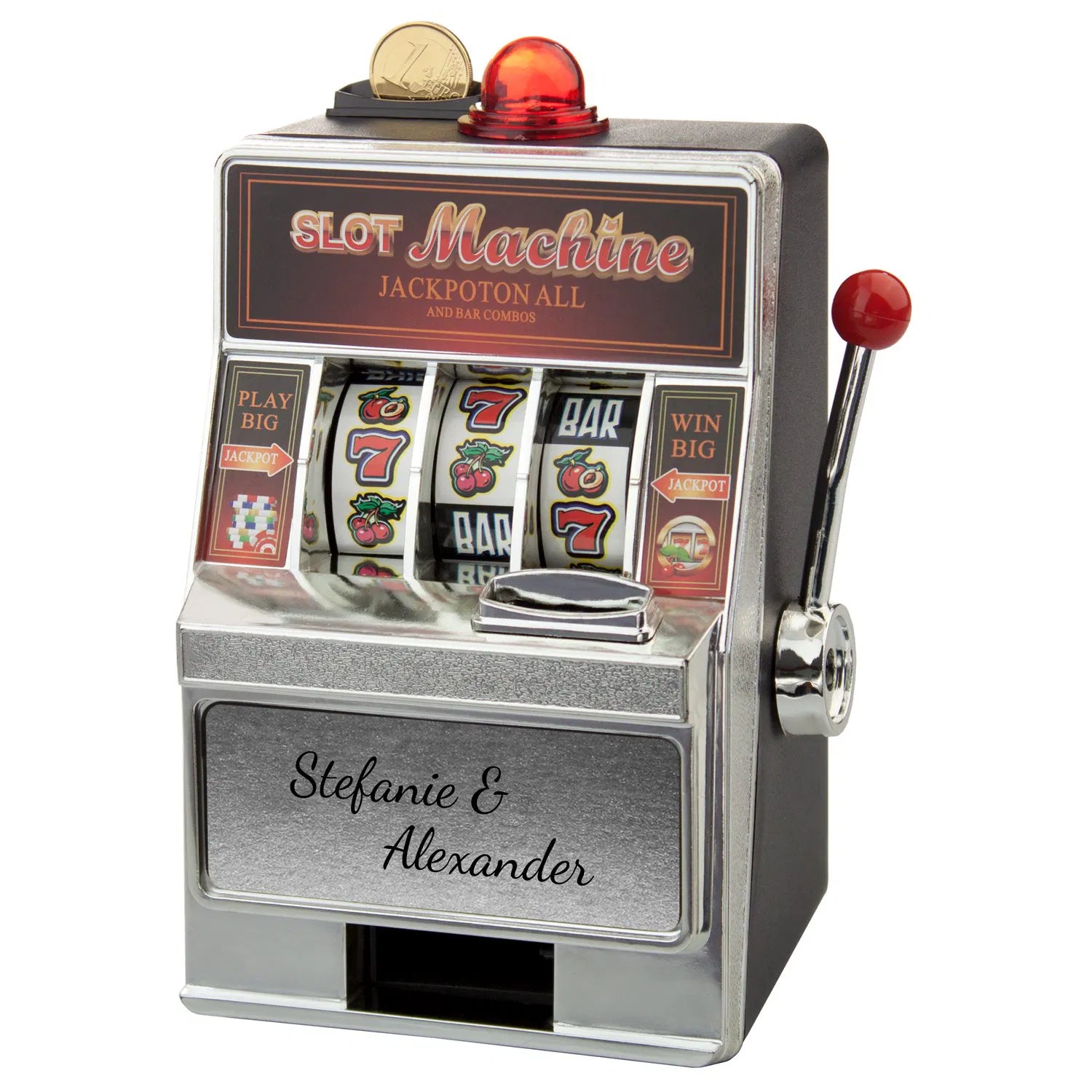 Spardose - Spielautomat mit persönlicher Gravur