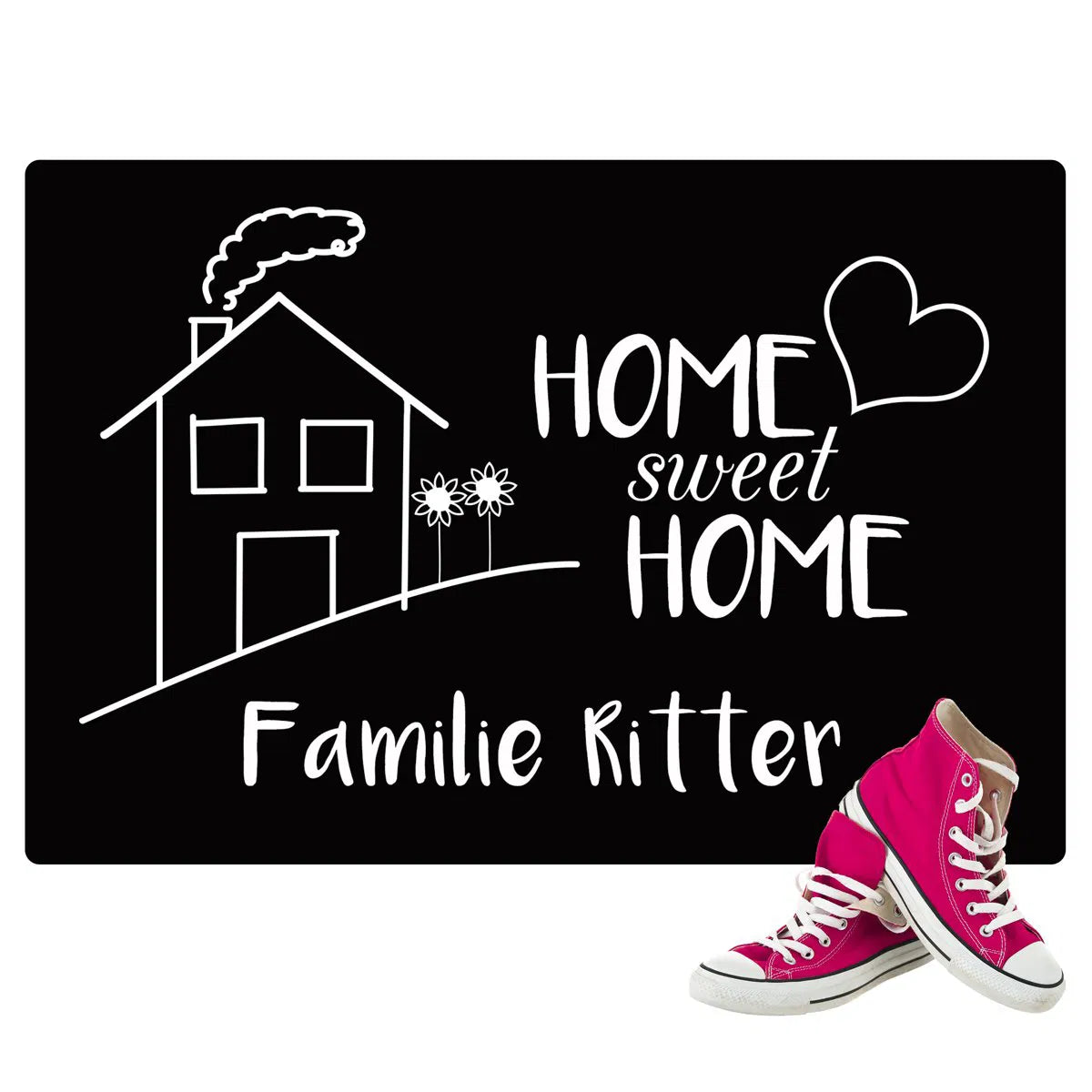 Fußmatte - Home Sweet Home als Geschenk zur Einweihung - Geschenk zum Richtfest