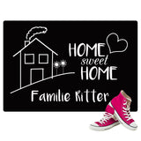 Fußmatte - Home Sweet Home als Geschenk zur Einweihung - Geschenk zum Richtfest