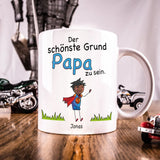 Tasse - Schönste Gründe Papa zu sein- personalisiertes Geschenk für Väter zu Weihnachten 