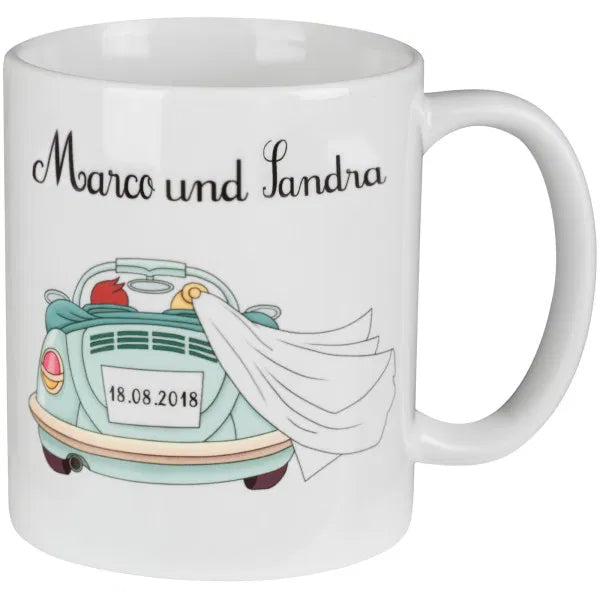Tassen Set - Hochzeitsauto