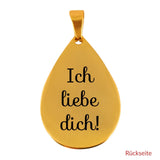 Anhänger - Tropfen - Ich liebe Dich
