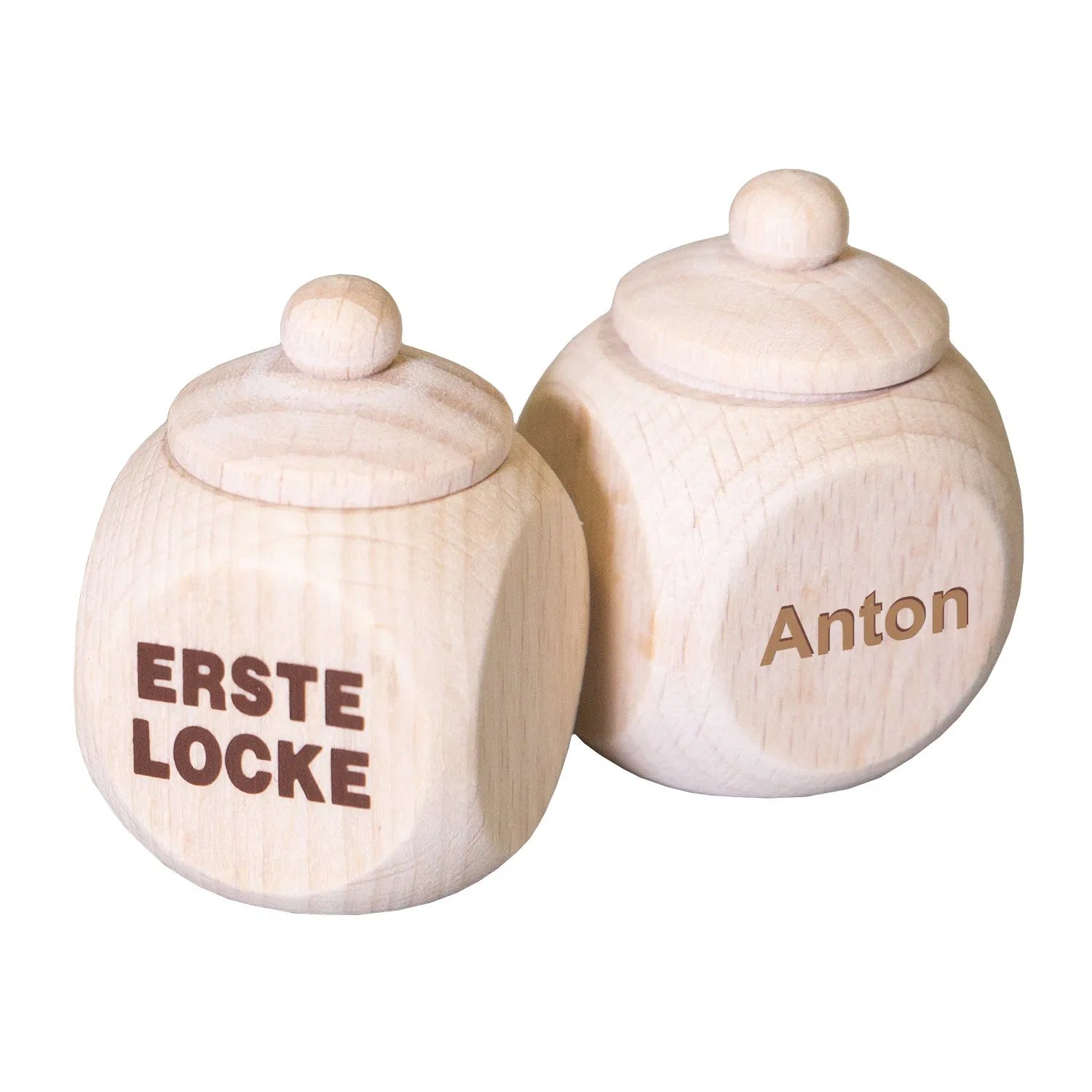 Milchzahndose oder Lockendose aus Holz mit Personalisierung