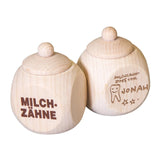 Milchzahndose oder Lockendose aus Holz mit Personalisierung