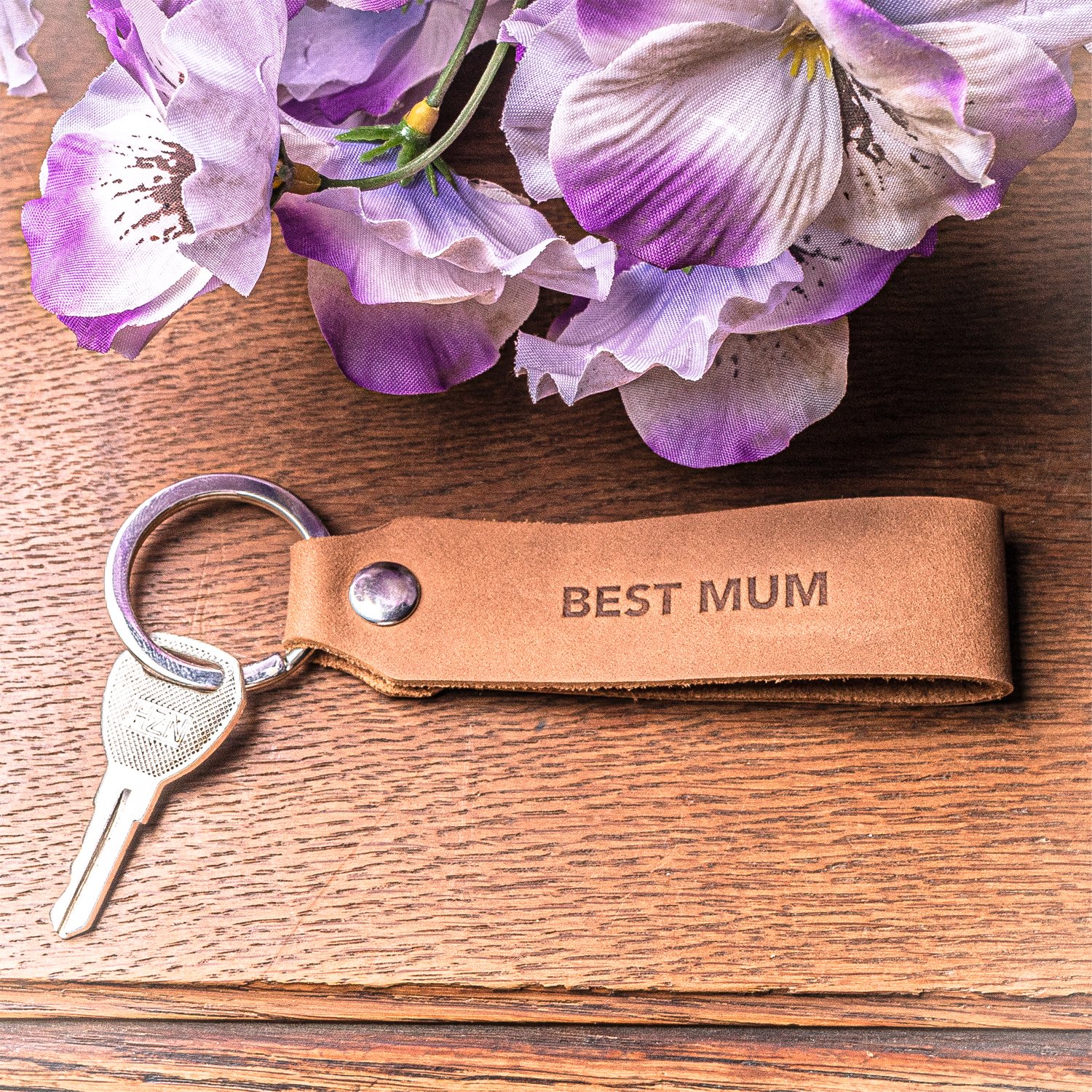 Schlüsselanhänger aus Leder - beste Mama