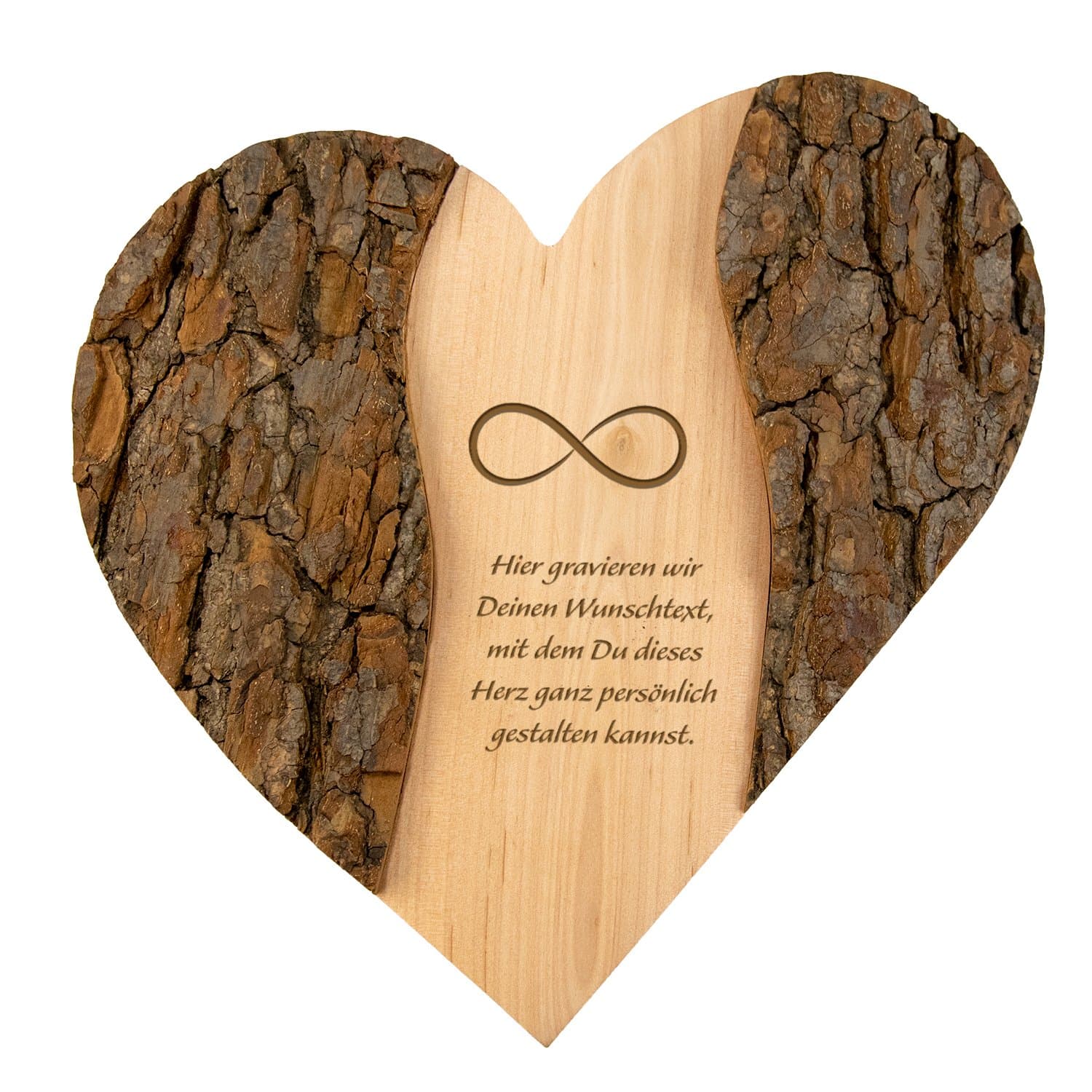 Holz-Herz mit Wunschtext