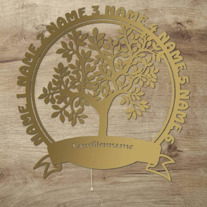 Holzleuchte - Stammbaum/ Lebensbaum mit Personalisierung